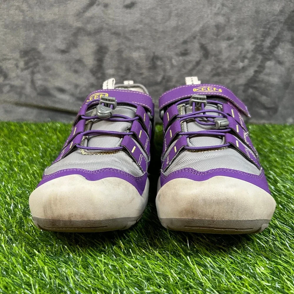 Keen Knotch Hollow‎ Sandals Water Shoes Purple Gray Adjustable Strap Kids 6